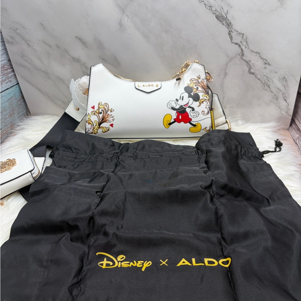 Aldo White and Black Mickey Mouse Crossbody Bag - Picture 6 of 6